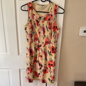 Madewell Floral Print Sleeveless Mini Dress